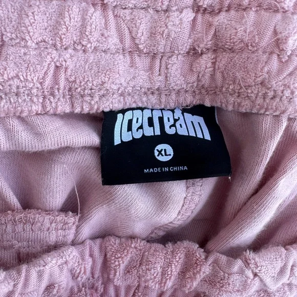 Pink Running Dog Sweat Shorts by Ice Cream Mens XL - Picture 3 of 8